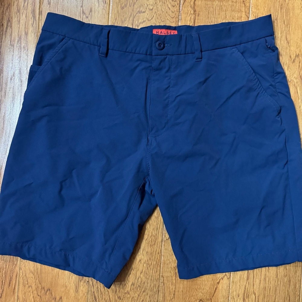 Halsey Sport Chino Golf Shorts Men’s 38 Navy Blue Comfort Casual Active Dress
